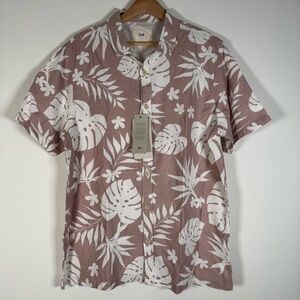 Folk Kingston short sleeve button-down shirt size L NWT